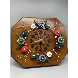 Vintage POL-O-CRAFT Pauline Owens GRANDFLOWER Clock Nails in Bloom Folk Art